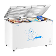 奥克斯（AUX) 冰柜商用顶开门冷冻冷藏转换卧式节能大容量家用冷柜家用商用二合一冷柜 360升双门单温冷柜【二级能效】