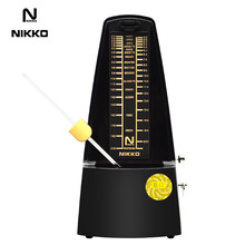 NIKKO 正品尼康机械节拍器钢琴小提琴吉他古筝二胡架子鼓电子节拍器节奏节拍器乐器通用 标准款-黑色