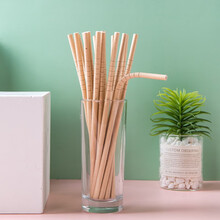 开普特 一次性可弯吸管 可降解环保纸质吸管 搅拌吸管 奶茶饮料果汁创意弯头吸管 25支 WH-1595