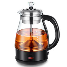 旦榄安化黑茶煮茶器黑茶煮茶壶家用全自动蒸汽玻璃电热花茶普洱蒸茶壶 509黑色煮茶器