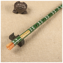 汉服古风拍照道具笛子演出舞蹈古装萧女中国风儿童摄影拍摄白竹笛 笛子绿色（中国结）