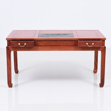 DFJXW F红木家具缅甸花梨（学名：大果紫檀）茶桌椅组合办公室泡茶桌实木茶几功夫茶桌 单桌 长145*宽88*高75cm