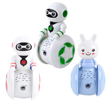 音乐机器人不倒翁一岁宝宝玩具0-1岁新生儿早教益智男孩女孩玩具 可滑行 三款随机发货