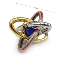 魔金puzzle锁玩具Cast Puzzle解谜解锁玩具抖音笼中取鸟解压烧脑魔缓螺母互 夜明珠(6星)