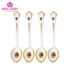 Royal Albert英国皇家阿尔伯特骨瓷老镇玫瑰咖啡勺套装 默认组合