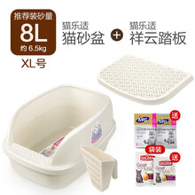 猫乐适猫砂盆面包型半封闭式猫厕所 8L猫砂盆+踏板+铲子