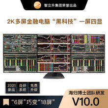 智立升 一机多屏电脑四屏六屏专业多屏幕炒股专用电脑全套分屏股票证券金融炒股票炒期货组装台式主机显示器 6屏电脑 i7 11700 24直面1080P