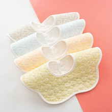 沐凡 宝宝口水巾纯棉纱布婴儿围嘴 口水围兜360度旋转吸水防水围嘴 女宝宝【纯棉防水5条装】