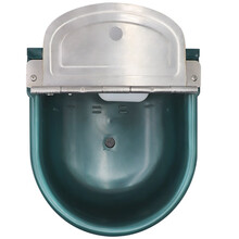 智牧人 塑料浮球牛水碗 牛用饮水碗 墨绿色不锈钢盖板款