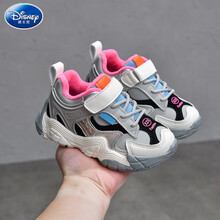 迪士尼（Disney）儿童男童鞋新款二棉鞋秋冬款男孩加绒潮流女童老爹鞋 灰色加绒款 脚长+1厘米选择尺码