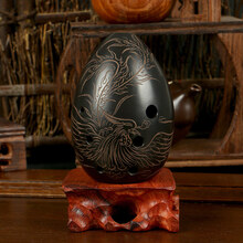 LAOLANR 埙乐器 大全勋 初学者七星八孔土陶陨 成人熏入门教材便携式埙 古乐器 凤舞款