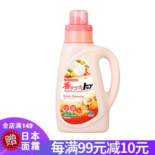 狮王（Lion）TOP持久香氛柔顺洗衣液日本原装进口婴儿童宝宝适用洗衣液经济套组装 新老包装随机发货 甜蜜果香瓶装850g