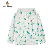 暇步士Hush Puppies 21年夏装新款儿童皮肤衣男童透气网眼连帽空调服户外/运动服 本白 160
