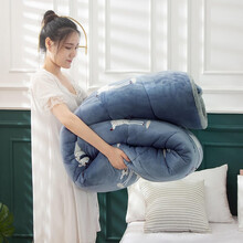 南极人被子 绒被子冬天加绒加厚保暖棉被 学生宿舍单人被褥冬被法兰绒被芯被子 百灵宝 150x200cm 5斤