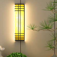 杰和 楼体外墙别墅大门柱装饰亮化中式云石壁灯户外防水led超亮室外墙壁灯售楼部小区阳台走廊过道庭院灯 01款80*22CM