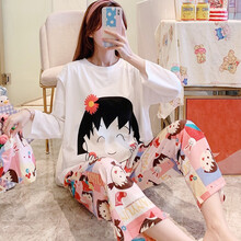 十月结晶同款 孕妇睡衣春夏季薄款月子服圆领产后3月子服5月份6产妇哺乳2喂奶衣 9H-3685樱桃小丸子 M码(建议体重105斤以内)