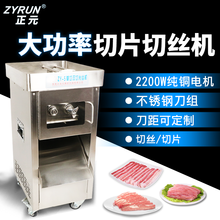 正元不锈钢切片切丝切菜切肉机商用立式全自动电动快拆刀组ZY-6单切机双切机 ZY-6立盆双切机