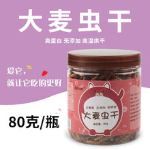 小囧家 蜜袋鼯仓鼠粮食面包虫小鱼干刺猬松鼠蜜袋鼬花枝鼠大麦虫干蚕蛹干虾干小宠罐装食物 大麦虫 80克