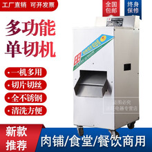 钦樽 切肉机商用家用多功能切片台式切菜机商用不锈钢绞肉机大功率食堂超市电动切肉丝机切肉片机加厚切丁 配置一【非防锈款】