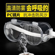 护目镜劳保防飞溅防护眼镜防风防尘防雾透气飞沫防沙打磨男女骑行 封闭式防雾款【1副装】