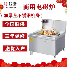 乾尊 电磁炉商用电磁灶大锅灶食堂电炒锅酒店学校幼儿园用大型电热炒炉电炸锅 100型