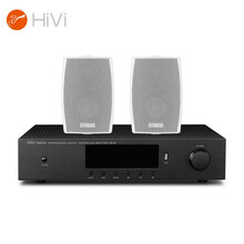 惠威 AM80+JA600*2 家庭影院定阻壁挂音响功放套装音箱组合会议商场智能背景音乐广播系统