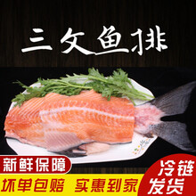 【精品冷运】新鲜三文鱼排鱼骨1500克烧烤 烧汤 炖汤  煲汤可煎炸食用 康如四云 3斤鱼排