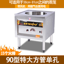 蒸包炉商用燃气肠粉机馒头蒸炉电热节能平底多功能蒸包子机标努 90方管加大款(电气并用) 风机需要插电使用