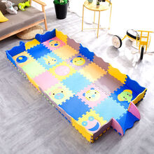 稚气熊 明德泡沫围栏儿童玩具家用爬行垫宝宝围栏室内儿童护栏加厚地板垫 动物c 18片地垫18片围栏1.2厚度