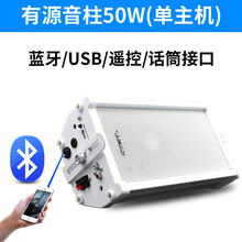 先科 有源音柱壁挂音响蓝牙室外防水音柱户外店面门头挂墙壁挂式音箱室内商用商场校园餐厅工厂店铺广播喇叭 有源蓝牙音柱50W(单主机)