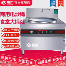 羚木 电磁炉商用电炒锅食堂用大锅灶酒店学校幼儿园用大型电热炒炉电炸锅电磁灶实惠 标准款-铁锅 95型