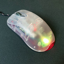 原装io1.1 ie3.0穿越火线cf吃鸡职业游戏有线鼠标lo1.1 1.1 透明外壳七彩版 套餐一