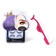 韩国ing Lashtoc免胶水假睫毛2对 自然款仿真速贴自粘式嫁接浓密加长款素颜初学者 假睫毛2对+Lashtoc假睫毛装卸辅助器