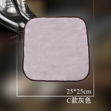 皮革抛光护理布 双面型 清洁布擦皮鞋布细绒毛面不伤皮面 C款方形仿麂皮灰色