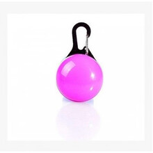 （2个装）宠物LED狗狗泰迪夜光防走失丢灯狗牌猫咪铃铛夜间遛狗灯 粉红色 M-中型