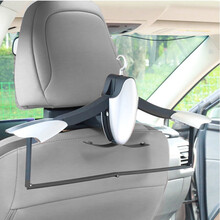卡斯兰 车载座椅背衣架 西装外套车用衣架 伸缩折叠汽车衣架 汽车商务用品装饰 多功能折叠衣架 多功能折叠衣架银色