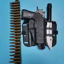 儿童玩具枪套装电动声光男孩小警察角色扮演枪套仿真影视道具 刀+绑腿+枪+弹链