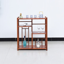 艺铭天下红木家具缅甸花梨（学名：大果紫檀）茶水柜茶车茶台实木新中式茶几泡茶台家用备餐柜餐边柜S 茶水柜：长80*宽38*高88cm