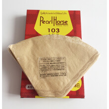 3号6号9号摩卡壶滤纸木质纤维丸型圆形咖啡过滤纸100片原色无漂白 103原色滤纸【4--7人份】40张/盒 买2盒1