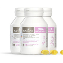 孕期营养Bioisland佰澳朗德澳洲原装dha孕妇孕期哺乳期海藻油胶囊 孕妇dha 60粒/3瓶