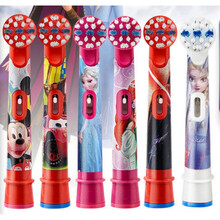 博朗欧乐B/Oral-B儿童电动牙刷头欧了比EB10适用DB4510K D12 3709 公主一盒四支+汽车两支