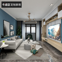 【新品】卡诺亚全屋定制 一米阳光客厅电视柜背景柜整体客餐厅家具 定制金