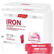 汤臣倍健补血补铁红铁元铁粉口服成人孕妇 BY-HEALTH 女性改善贫血补血补气便携粉末剂 补铁粉 20条*2盒装