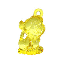 亚克力水晶小天鹅动物吊坠女孩子儿童DIY串珠宝石玩具小饰品挂件 【狮子】黄色