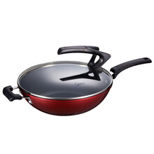 美的（Midea）炒锅不粘锅炒菜锅平底锅厚底少油烟煎炒锅可立盖燃气电磁炉通用 32cm直径 CL32T1