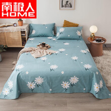 南极人家纺全棉床单单件 高支高密纯棉斜纹印花被单学生宿舍单双人床罩床上用品 雏菊 200*230cm（适用1.5m床）