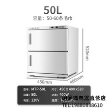 电热蒸毛巾美容院理发店幼儿园蒸箱蒸汽湿毛巾加热消毒柜紫外线 50l双门加热款