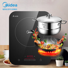 美的（Midea）电磁炉 恒匀火不间断加热 匀火智能定时 滑控 微晶面板 C22-WH2237（赠汤 【恒匀火持续加热】赠双锅