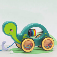 益趣童年 宝宝拉绳牵引拖拉学步萌兔可爱有趣的拉线动物车学步神器早教儿童女孩男孩玩具 乌龟水手（简装）