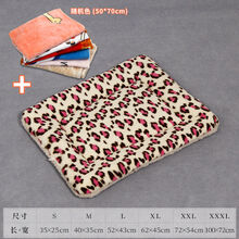 【店铺推荐】宠物双面毯子宠物垫猫垫子毯子秋冬款宠物窝狗窝猫窝大小型犬床垫 粉斑点+毯子(四季厚垫-犬民喜爱) S  35*25cm